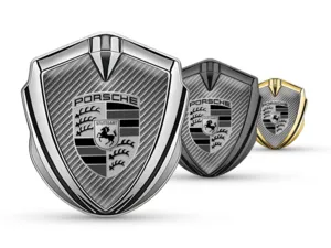 Porsche Silicone Emblema Badge Look Moderno Stile High-End